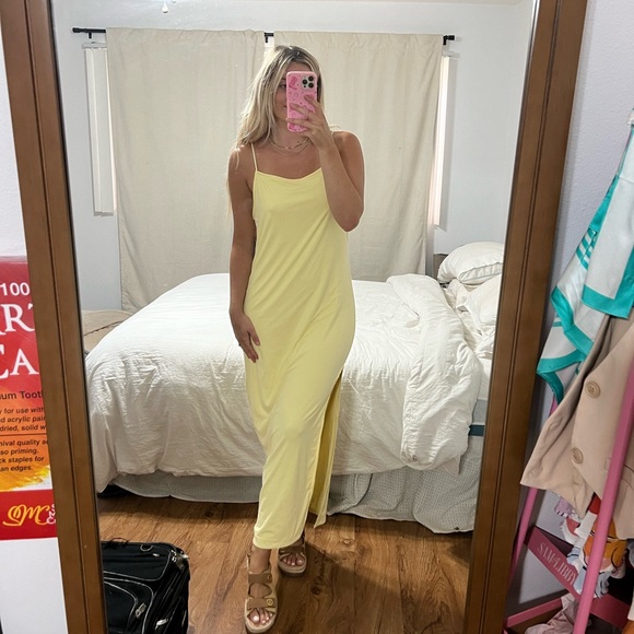 YELLOW maxi dress - Picture 2 of 16